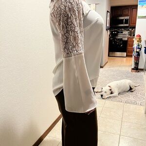 Elegant Lace Sleeve Women's Top